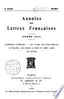 Annales des lettres françaises