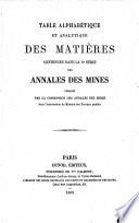 Annales des mines, partie administrative, ou Recueil de lois, décrets, arrètés et autres actes concernant les mines et usines
