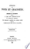 Annales des ponts et chaussees. 2. partie: Partie administrative