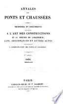 Annales des ponts et chaussees. 2. partie: Partie administrative