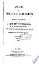 Annales des ponts et chaussees. 2. partie: Partie administrative