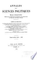 Annales des sciences politiques