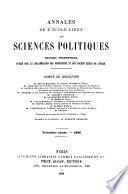 Annales des sciences politiques