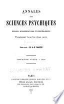 Annales des sciences psychiques ... Organe de la Société universelle d'études psychiques ...