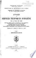 Annales des services techniques d'hygiène de la ville de Paris