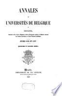 Annales des Universités de Belgique