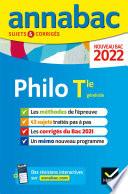 Annales du bac Annabac 2022 Philosophie Tle générale
