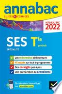 Annales du bac Annabac 2022 SES Tle générale (spécialité)