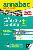 Annales du bac Annabac 2022 Tout le contrôle continu 1re