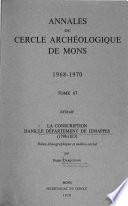 Annales du Cercle archéologique de Mons