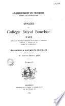 Annales du Collège royal Bourbon d'Aix