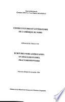 Annales du CRAA (Centre de recherches sur l'Amérique anglophone/MSHA). Nouvelle série