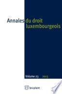 Annales du droit luxembourgeois :