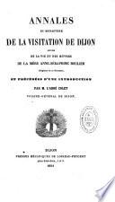 Annales du Monastère de la Visitation de Dijon