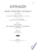 Annales du Musée d'histoire naturelle de Marseille, pub. aux frais de la ville ...