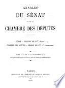 Annales du Sénat et de la Chambre des Députés, 1876-1880