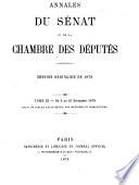 Annales du Sénat et de la Chambre des Députés, 1876-1880