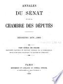 Annales du Sénat et de la Chambre des députés