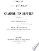 Annales du Sénat et de la Chambre des députés