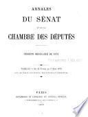 Annales du Sénat et de la Chambre des députés