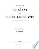 Annales du Sénat et du Corps législatif