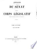 Annales du Sénat et du Corps législatif