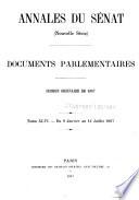 Annales du Sénat (Nouvelle série).