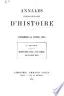 Annales internationales d'histoire: section. Histoire comparée des institutions et du droit. 1902