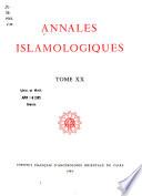 Annales islamologiques