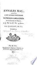 Annales maç[onniques] dédiées à Son A.S. le Prince Cambacérès
