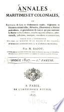 Annales maritimes et coloniales
