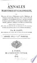 Annales maritimes et coloniales