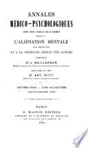 Annales médico psychologiques