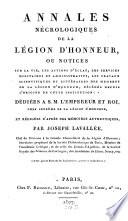 Annales nécrologiques de la Legion d'Honneur