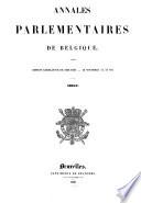 Annales parlementaires de Belgique