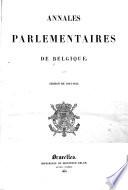 Annales parlementaires de Belgique ...