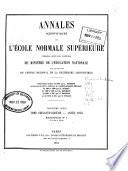 Annales scientifiques de l'École normale supérieure