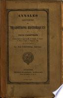 Annales, souvenirs et traditions historiques du pays Chartrain