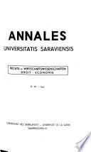 Annales Universitatis Saraviensis