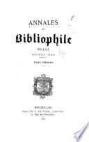 Anneles du bibliophile belge