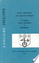 Annuaire 1972- 1973