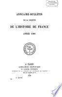 Annuaire-bulletin de la Société de l'Histoire de France