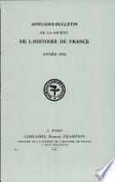 Annuaire-bulletin de la Société de l'histoire de France