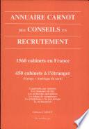 ANNUAIRE CARNOT DES CONSEILS EN RECRUTEMENT