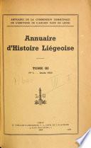 Annuaire d'histoire liégeoise