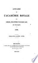 Annuaire de l'AcadeÌ1mie royale de Belgique