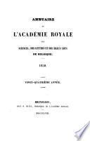 Annuaire de l'AcadeÌ1mie royale de Belgique