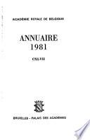 Annuaire de l'Académie royale de Belgique