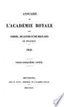 Annuaire de l'Académie royale de Belgique