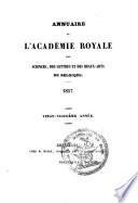 Annuaire de l'Académie royale des sciences, des lettres et des beaux-arts de Belgique